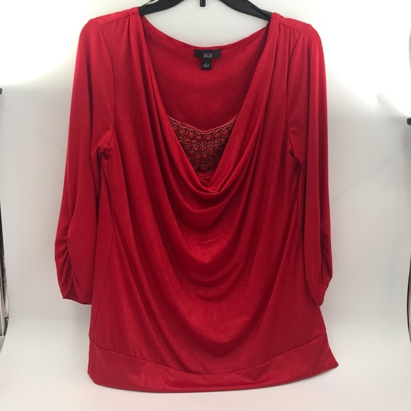 AGB Tops - AGB Women’s Red Shirt